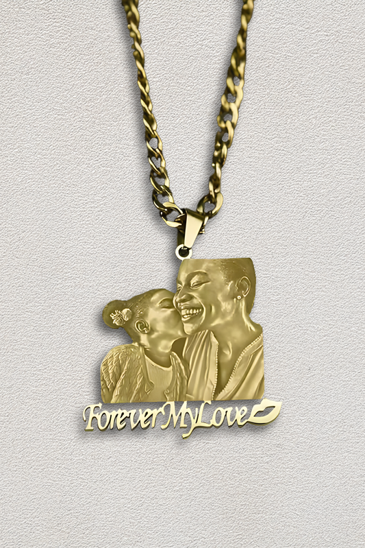 Custom Personalized Photo Engraved Necklace