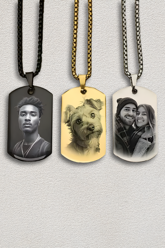 Custom PersonalizedPhoto and Message Necklace