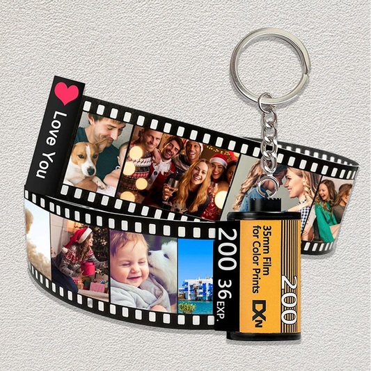 Personalized Camera Film Roll Keychain