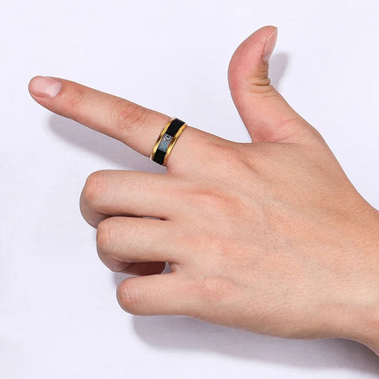 Titanium Steel Temperature Mood Ring