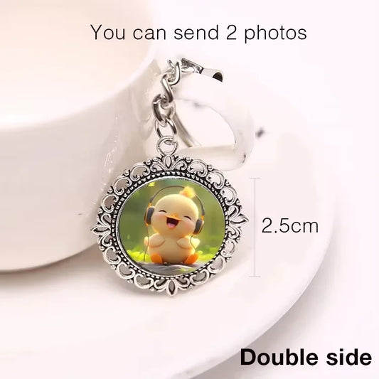 Personalized Double-Sided Photo Keychain