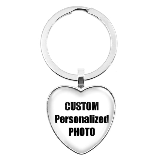 Personalized Heart Photo Keychain